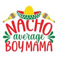 nacho media ragazzo mamma - cinco de mayo - - Maggio 5, federale vacanza nel Messico. fiesta bandiera e manifesto design con bandiere, fiori, fecorazioni, maracas e sombrero vettore