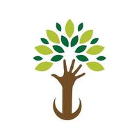 biologico logo. foglie nel mano logo. naturale prodotti logo. cosmetici icona. terme logo vettore