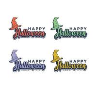 contento Halloween vendita banner o festa invito sfondo.vettore illustrazione .calligrafia di Halloween vettore