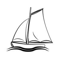 barca simbolo illustrazione su bianca sfondo vettore