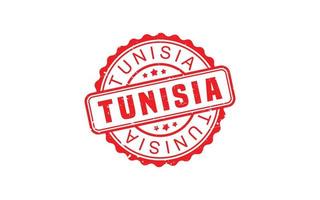 tunisia francobollo gomma da cancellare con grunge stile su bianca sfondo vettore