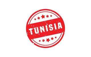 tunisia francobollo gomma da cancellare con grunge stile su bianca sfondo vettore