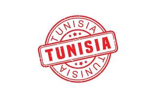 tunisia francobollo gomma da cancellare con grunge stile su bianca sfondo vettore