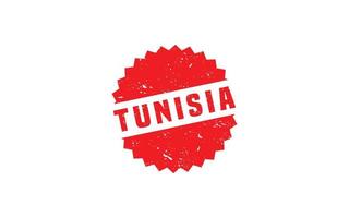 tunisia francobollo gomma da cancellare con grunge stile su bianca sfondo vettore