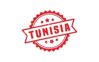 tunisia francobollo gomma da cancellare con grunge stile su bianca sfondo vettore