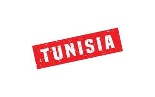 tunisia francobollo gomma da cancellare con grunge stile su bianca sfondo vettore