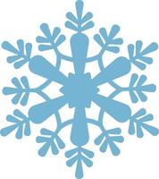 bellissimo blu fiocco di neve. un' fiocco di neve di complesso forma. un' simbolo di inverno e nuovo anno. vettore illustrazione isolato su un' bianca sfondo