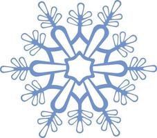bellissimo blu fiocco di neve. un' fiocco di neve di complesso forma. un' simbolo di inverno e nuovo anno. vettore illustrazione isolato su un' bianca sfondo