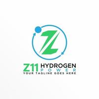 lettera o parola z o numero 11 Flip font con idrogeno, energia e riciclare Immagine grafico icona logo design astratto concetto vettore scorta. può essere Usato come un' simbolo relazionato per chimico o iniziale.
