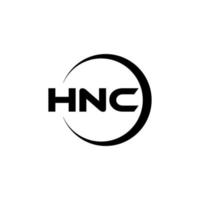 hnc lettera logo design nel illustrazione. vettore logo, calligrafia disegni per logo, manifesto, invito, eccetera.