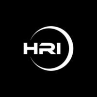 hri lettera logo design nel illustrazione. vettore logo, calligrafia disegni per logo, manifesto, invito, eccetera.