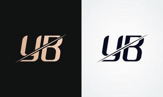 yb lettera logo design vettore modello. oro e nero lettera yb logo design