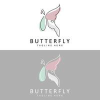 farfalla logo, animale design con bellissimo Ali, decorativo animali, Prodotto Marche vettore