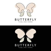 farfalla logo, animale design con bellissimo Ali, decorativo animali, Prodotto Marche vettore