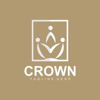 corona logo, reale disegno, trono titolare re e Regina, vettore icona marca Prodotto modello semplice modello