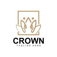 corona logo, reale disegno, trono titolare re e Regina, vettore icona marca Prodotto modello semplice modello