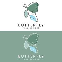 farfalla logo, animale design con bellissimo Ali, decorativo animali, Prodotto Marche vettore