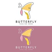 farfalla logo, animale design con bellissimo Ali, decorativo animali, Prodotto Marche vettore