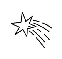scarabocchio tiro stella isolato su bianca sfondo. vettore disegnato a mano illustrazione. Perfetto per decorazioni, logo, vario disegni.