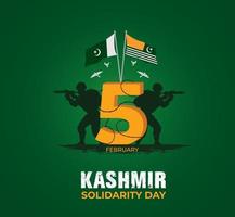 kashmir solidarietà giorno. 5 ° febbraio. modello per sfondo, striscione, carta, manifesto. vettore illustrazione.