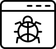 icona vettore bug del browser