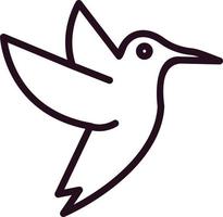 colibrì vettore icona