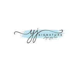 iniziale yj bellezza monogramma e elegante logo disegno, grafia logo di iniziale firma, nozze, moda, floreale e botanico con creativo modello. vettore