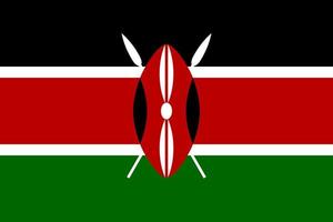 bandiera del kenya semplice illustrazione per il giorno dell'indipendenza o l'elezione vettore