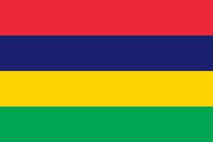 mauritius bandiera semplice illustrazione per il giorno dell'indipendenza o l'elezione vettore