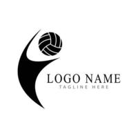 volley palla logo vettore e simbolo design modello