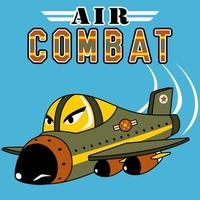 vettore cartone animato illustrazione di combattente Jet