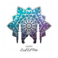 ied EL Fitr carta tagliare vettore design