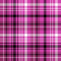 senza soluzione di continuità modello nel luminosa rosa, nero e bianca colori per plaid, tessuto, tessile, Abiti, tovaglia e altro le cose. vettore Immagine.