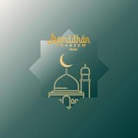 Ramadhan kareem saluto carta. Ramadhan kareem bandiera design. Ramadhan mubarak. contento santo Ramadan. mese di digiuno per musulmani. vettore