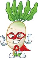 daikon cartone animato personaggio stile vettore