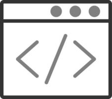 del browser codifica vettore icona