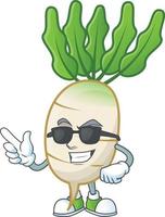 daikon cartone animato personaggio stile vettore