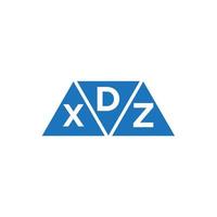 dxz triangolo forma logo design su bianca sfondo. dxz creativo iniziali lettera logo concetto. vettore