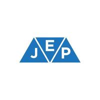 ejp triangolo forma logo design su bianca sfondo. ejp creativo iniziali lettera logo concetto. vettore