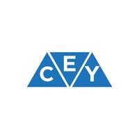 ecy triangolo forma logo design su bianca sfondo. ecy creativo iniziali lettera logo concetto. vettore