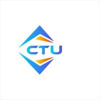 ctu astratto tecnologia logo design su bianca sfondo. ctu creativo iniziali lettera logo concetto. vettore