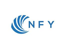 nfy lettera logo design su bianca sfondo. nfy creativo cerchio lettera logo concetto. nfy lettera design. vettore