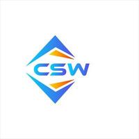 csw astratto tecnologia logo design su bianca sfondo. csw creativo iniziali lettera logo concetto. vettore