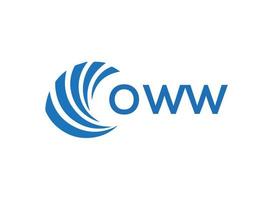 oww lettera logo design su bianca sfondo. oww creativo cerchio lettera logo concetto. oww lettera design. vettore