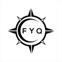 fyq astratto tecnologia cerchio ambientazione logo design su bianca sfondo. fyq creativo iniziali lettera logo. vettore