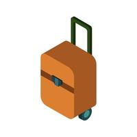 valigia da viaggio isometrica su sfondo bianco vettore