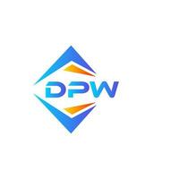 dpw astratto tecnologia logo design su bianca sfondo. dpw creativo iniziali lettera logo concetto. vettore