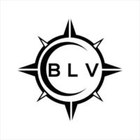 blv astratto tecnologia cerchio ambientazione logo design su bianca sfondo. blv creativo iniziali lettera logo. vettore