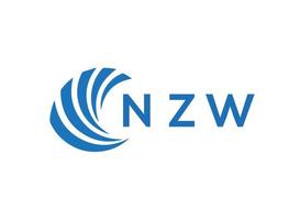 nzw lettera logo design su bianca sfondo. nzw creativo cerchio lettera logo concetto. nzw lettera design. vettore
