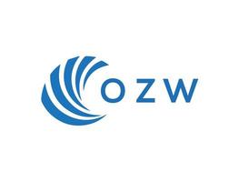 ozw lettera logo design su bianca sfondo. ozw creativo cerchio lettera logo concetto. ozw lettera design. vettore